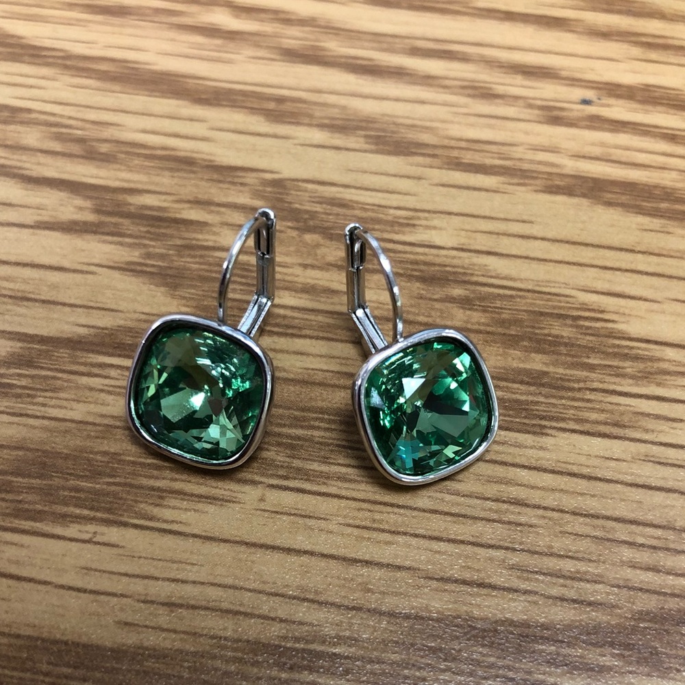 Swarovski Emerald Earrings